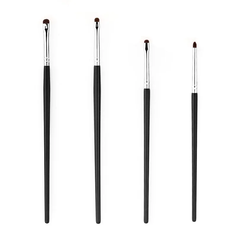 4Pcs Fine Eyeshadow Brushes Smudge Precision Eyeliner Smudge Makeup Brush Eyelid Highlighter Lying Silkworm Makeup Brushes Tools