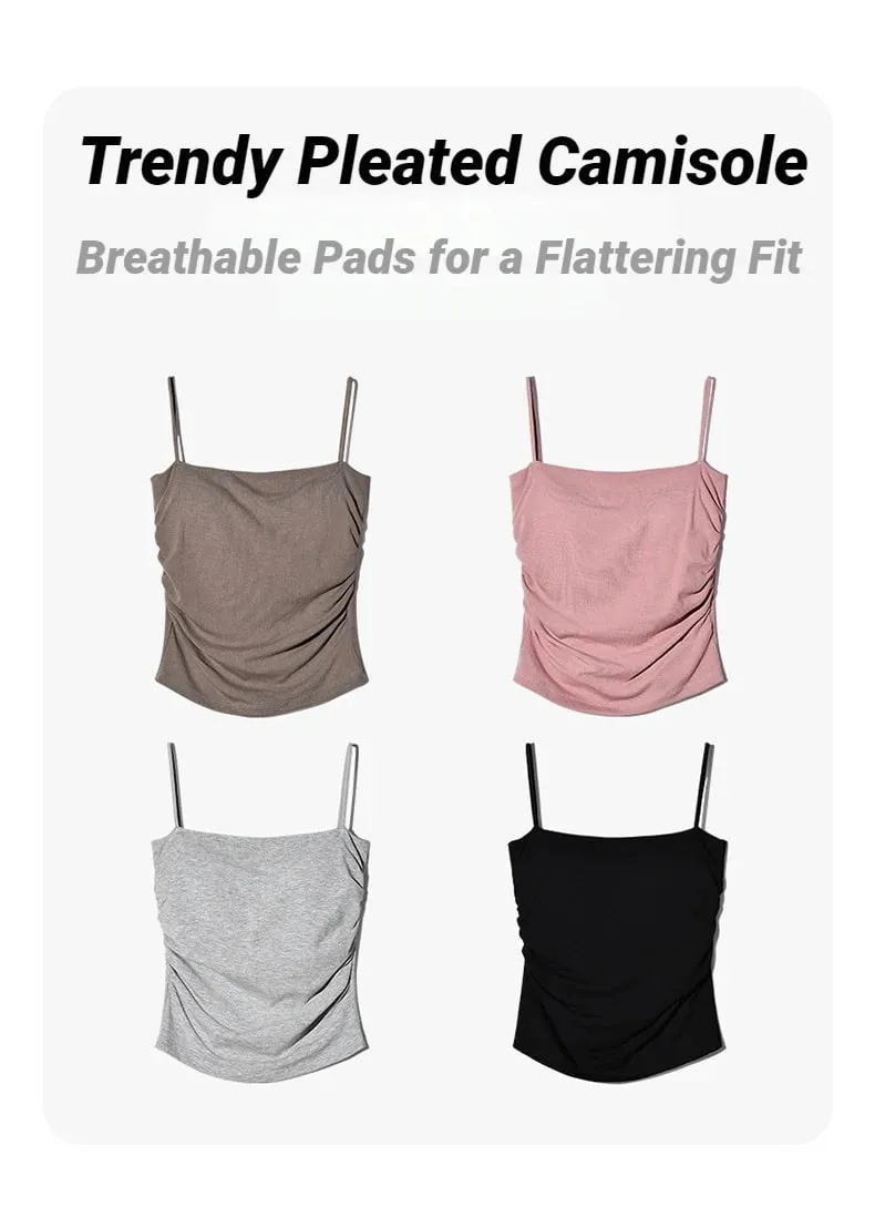 Summer Women Solid Color Crop Camisole Top Sleeveless Skinny Spaghetti Strap Tank Top Ladies Basic Cami Vest — image 8