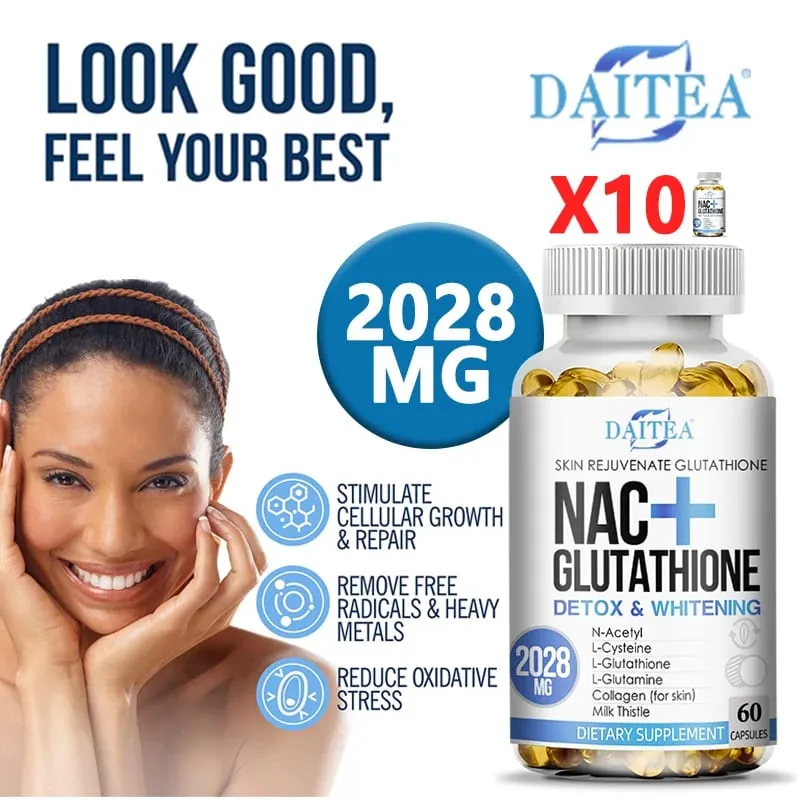 NAC-kiegészítő L-glutation intracelluláris antioxidáns komplex – elősegíti a tisztító méregtelenítést és helyreállítást Csökkenti a liposzómát — image 3