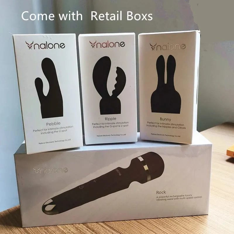 Nalone Powerful Vibrator Optional 3 Nozzles USB Recharge Magic Wand AV Vibrator Massager Vibration Dildo Adult 18+ Women Sex Toy — image 9