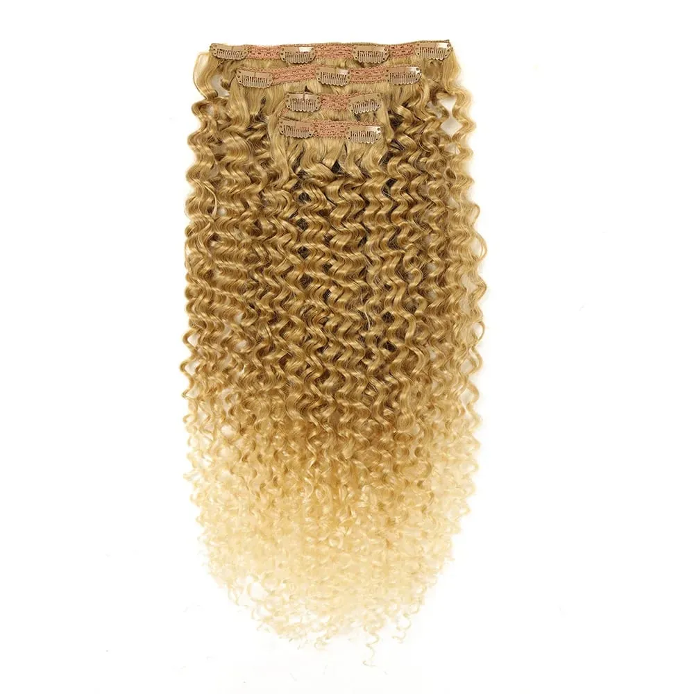 Synthetic Clip In Hair Extensions Kinky Curly Hair extensions for Women 26” Super Long Corn Wave Full Head Fake Hair Pieces