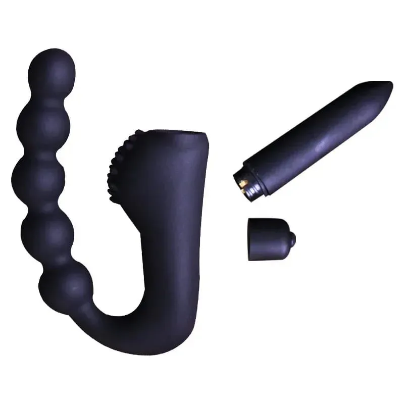 Beads Vibrating Prostate Massager Anal Plug Waterproof Motors 10 Speeds Stimulation Butt Anus Silicone Men Women Sex Toys