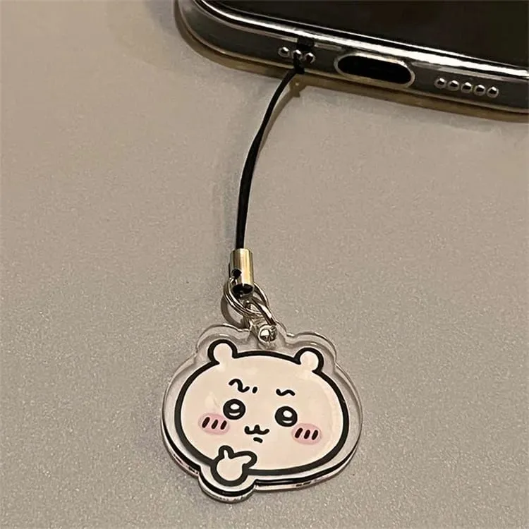 yiji Cartoon Cute Style Hachiware うさぎ USAG ちい./かわ Mobile Phone Chain Acrylic Mobile Phone Pendant Lanyard Pendant Small Gift — image 5