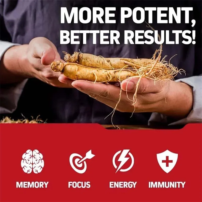 Korean Red Panax Ginseng Capsules - Increases Energy Mood Stamina & Performance Supports Mental Health — image 6