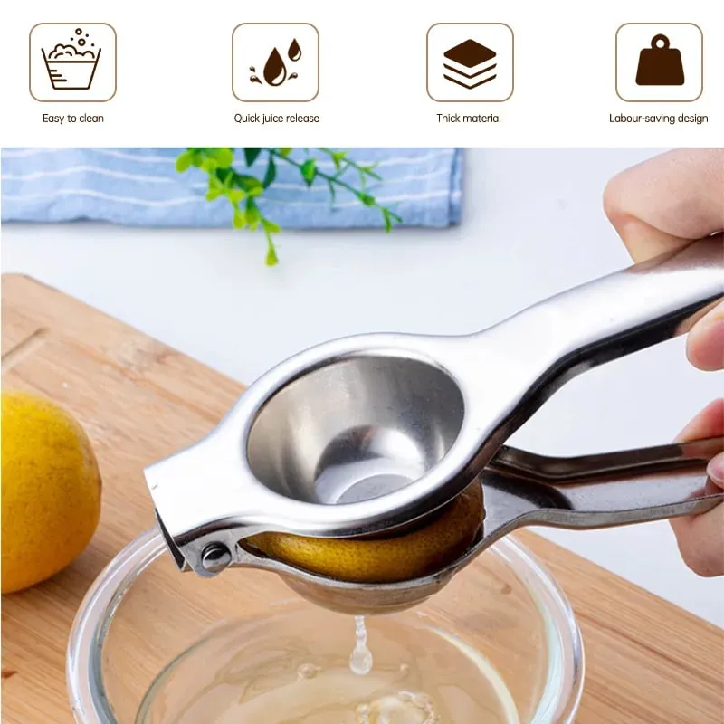 Stainless Steel Manual Juicer Household Fruit Lemon Manual Juicer Kitchen Lemon Squeezer Large Manual Citrus Press Juicer