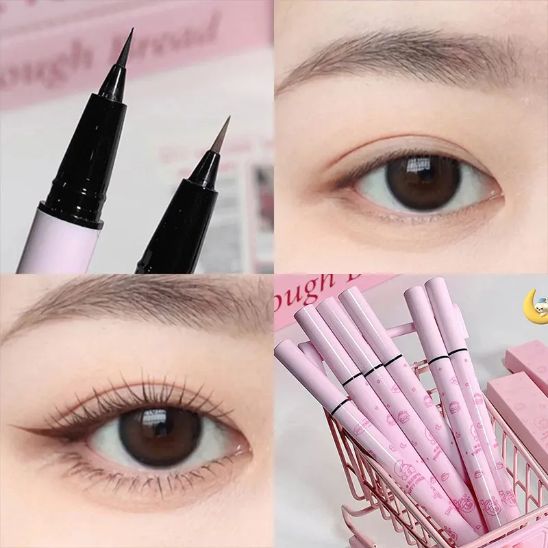 Black Liquid Eyeliner Eye Make Up Super Waterproof Long Lasting Eye Liner Easy To Wear Lying Silkworm Pen Makeup Cosmetics Tools — image 1
