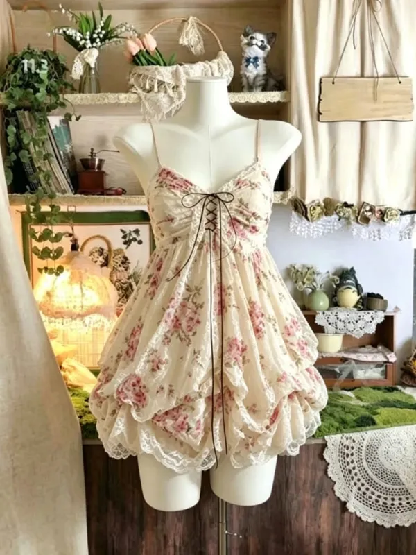 Summer New Vintage Elegant Woman Dress Strapless Bow Patchwork High Waist Puffy Mini Dress Female French Chic Sexy Outfits 2025 — image 17