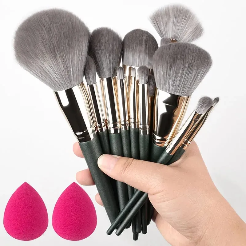 10/14Pcs Makeup Brushes Set EyeShadow Foundation Women Cosmetic Loose Powder Blush Super Soft Blending Make Up Brush Beauty Tool — image 26