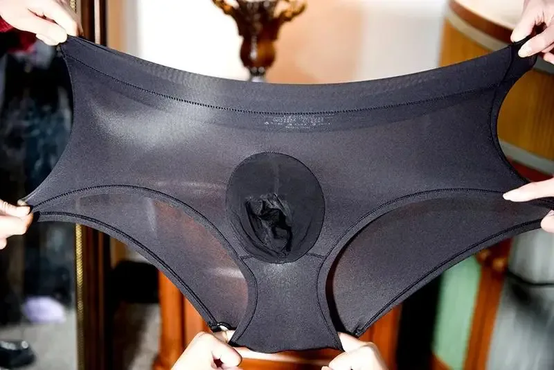 Men Sheer See Through Shiny G-string Sissy U Convex Pouch Thong Breathable Underwear Sheath Briefs Unisex HIgh Elastic Plus Sexy — image 31