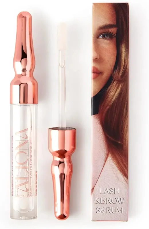 Lash & Brow Serum - Advanced Formula for Longer Thicker Lashes & Fuller Brows Nourishes Follicles Strengthens Weak Hairs