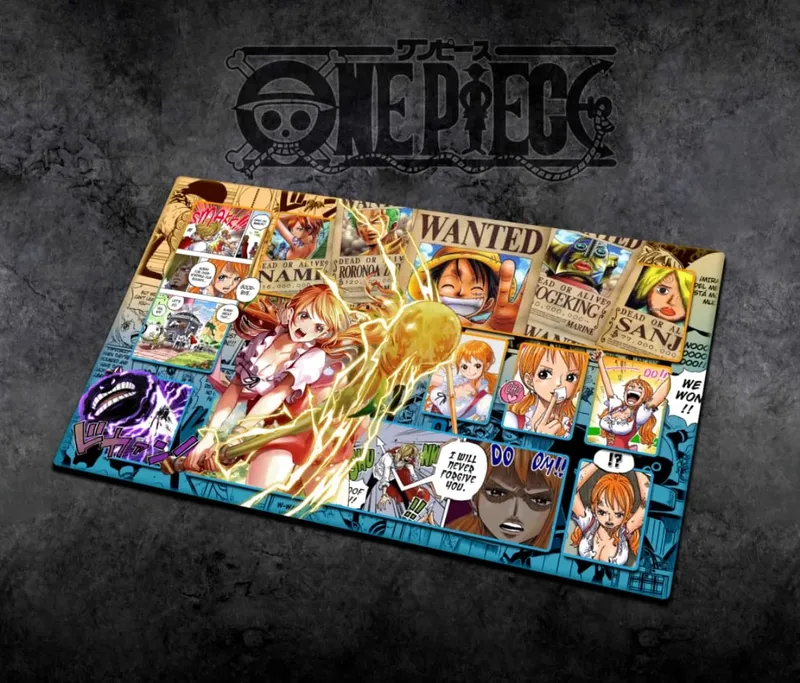 60*35cm Anime One Piece OPCG GAME Card PlayMat Comic Series New Four Emperors Teach Shankusu Buggy Luffy Chopper Collection Toys