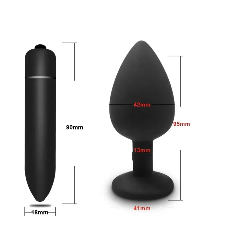 Anal Toy Soft Silicone Anal Plug Mini Bullet Vibrator Butt Plug Men Women Gay Couples Anal Prostate Stimulator Sex Toy for Adult — image 13