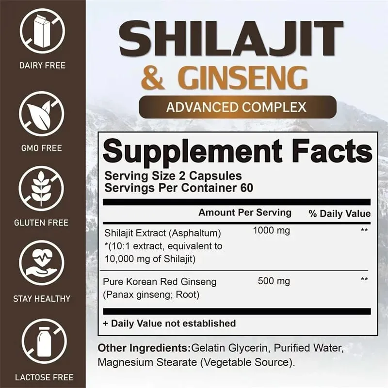 Shilajit - Energy Boost Enhanced Performance Promote Heart and Blood Circulation Health — image 2