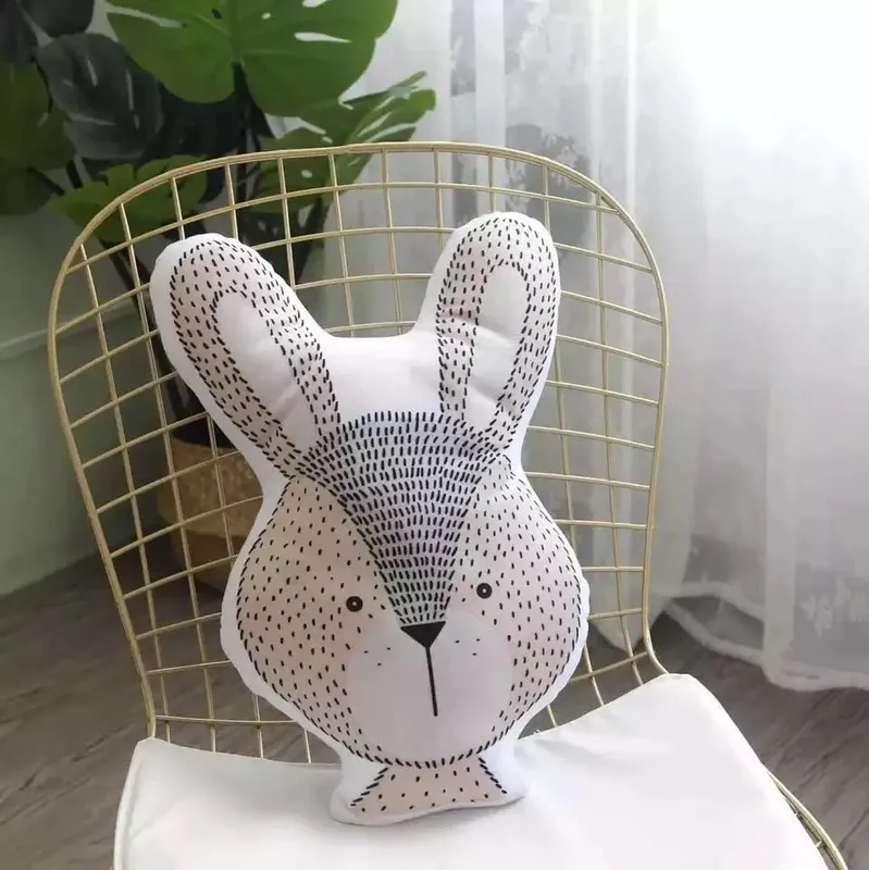 INS Nordic Cute Animals Plush Toys Bear Deer Fox Sofa Pillow/Cushion Children Room Decor Nursery Kids Room Baby Birthday Gifts — image 13