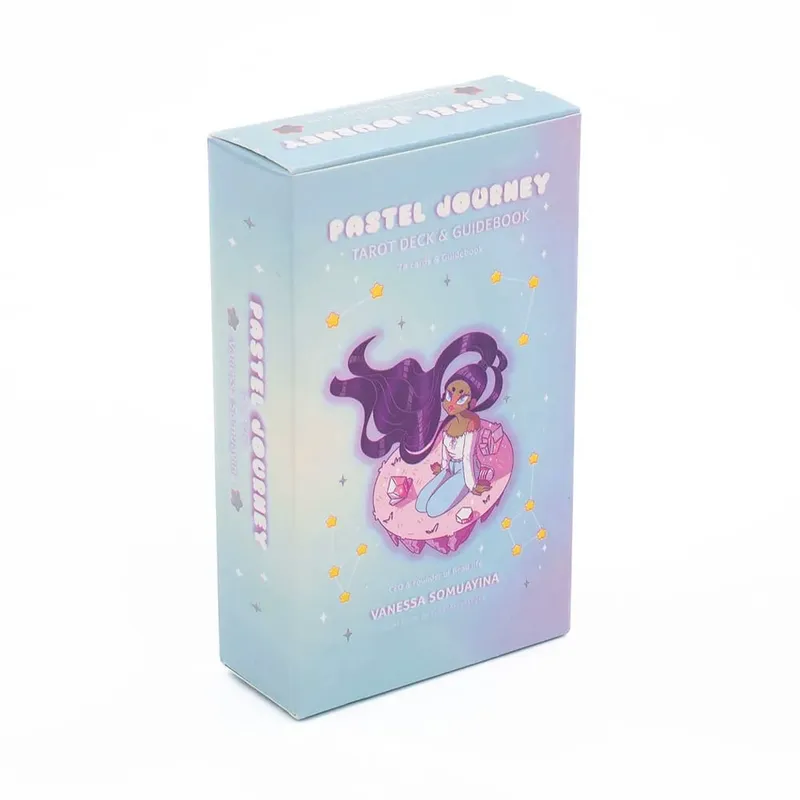 Pastel Journey Tarot Cards 78 Pcs English Version Divination Oracle Deck Board Game Camping Party Pink Original Women 10.4*6.1cm