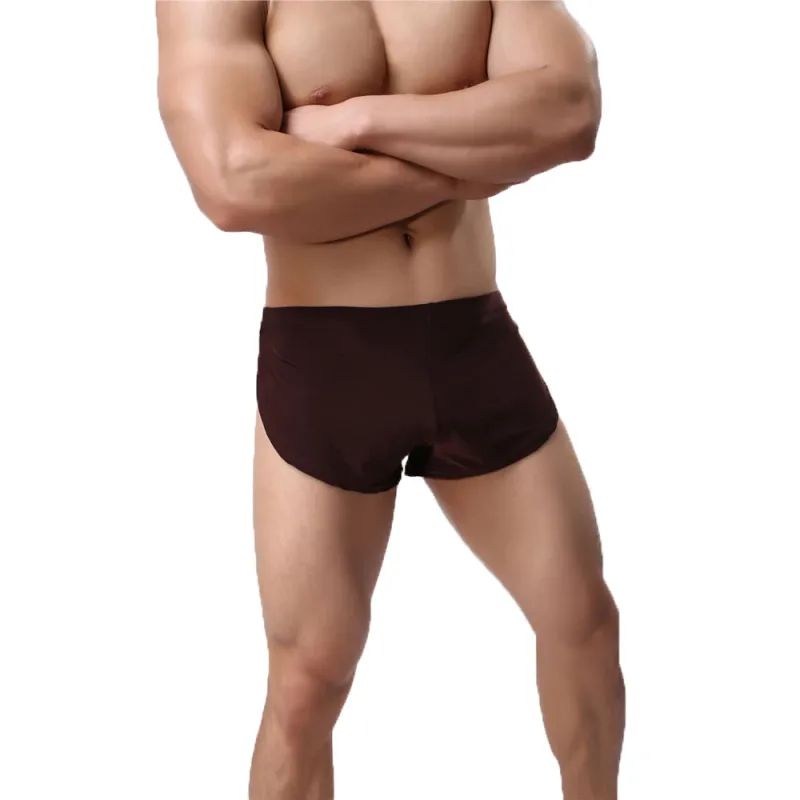 الذكور سراويل الملابس الداخلية الملاكمين تنفس الرجال الملاكم منامة الجانب سبليت السروال Cueca Homem السراويل ملابس خاصة — image 6