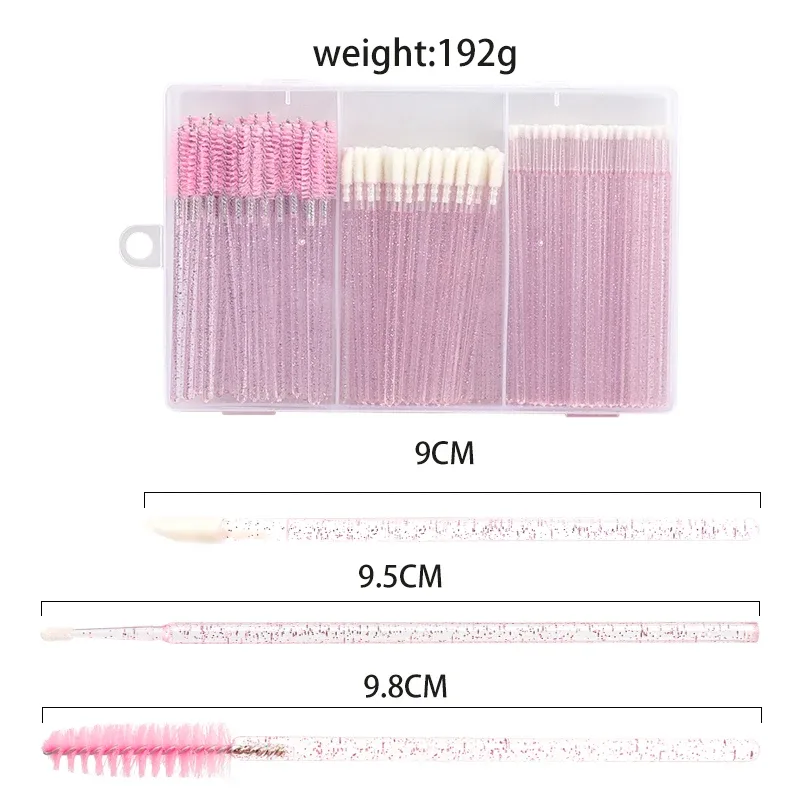 1/90/200/300 Pcs Eyelash Makeup Brush Set Silicone Eyebrow Brushes Micro Cotton Stick Lip Gloss Swab Eyelashes Extension Tools — image 11