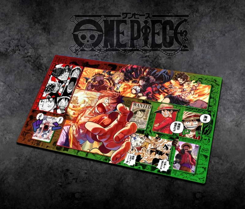60*35cm Anime One Piece OPCG GAME Card PlayMat Comic Series New Four Emperors Teach Shankusu Buggy Luffy Chopper Collection Toys