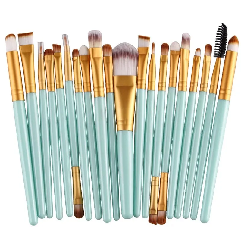 20 PCS Makeup Brush Set Eye Shadow Brush Set Foundation Brush Beauty Tools Soft Man-made Fibers Full Set Makeup Brush — image 5