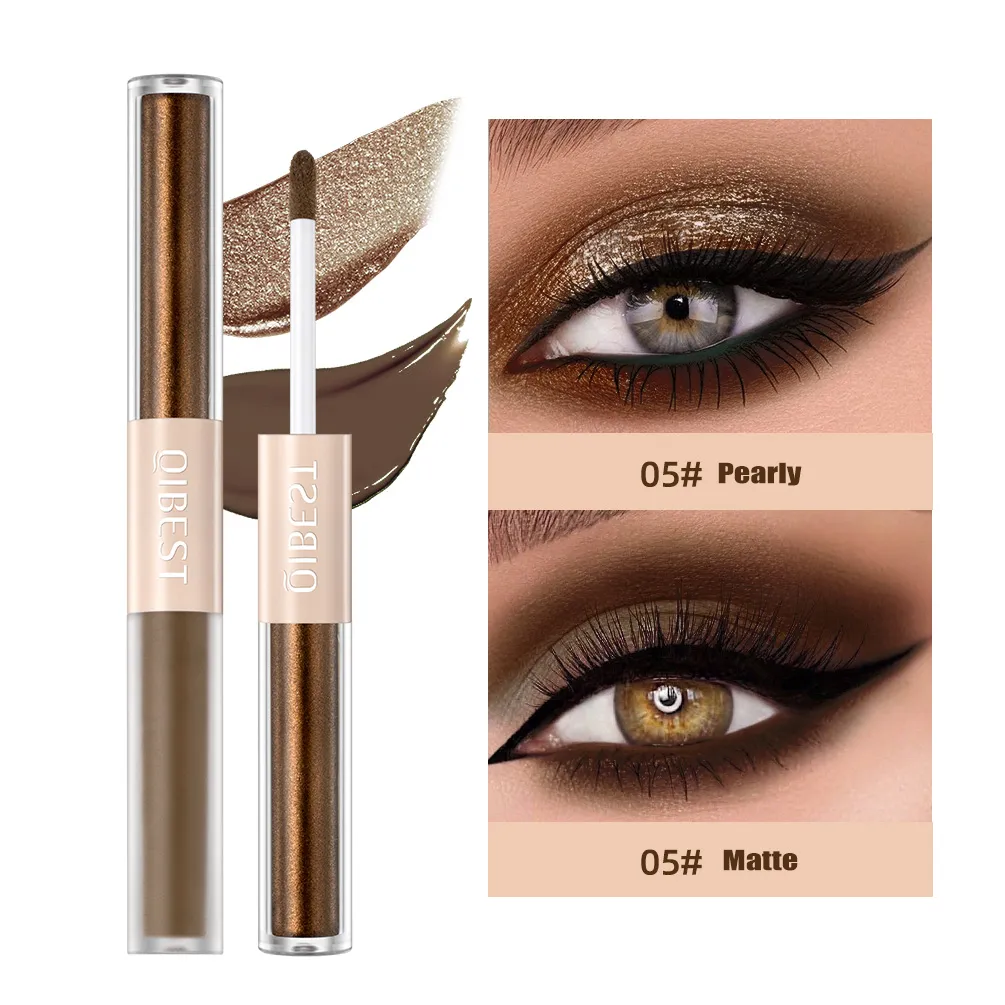 2 In 1 Stick Pearly Matte Eyeshadow Cream Smooth Nude Eye Makeup Liquid Contour Shadow Stick Waterproof Shimmer High Light Pen — image 4