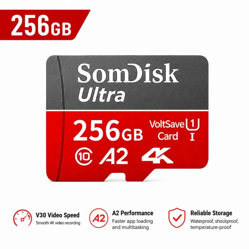 128 GB Micro-SD/TF-Karte, Karte mit großer Kapazität, Klasse 10, bis zu 100 MB/s, wasserdichte Speicherkarte für Kameras/Fahrrekorder — image 10