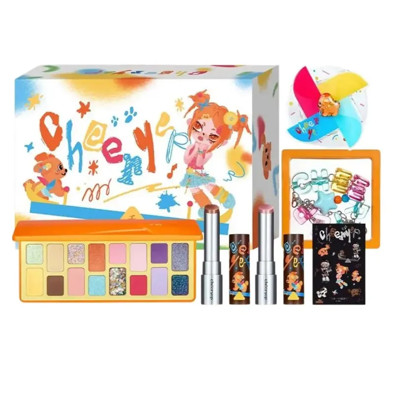 Chéeryep Makeup Set 16 Shades Eyeshadow Palette Solid Lip Gloss Cosmetic | Solid Lip Gloss Full Cosmetic Kit — image 3