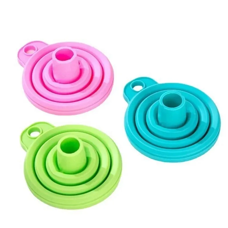 1/3/5/10 Chiếc S L Gấp Phễu Silicon Làm Đầy Chai Bếp Phễu Silicon Ốp Vật Dụng Nhà Bếp Dầu chất Độn — image 7