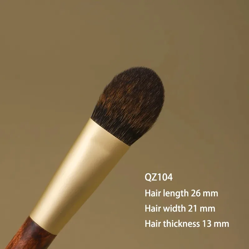 Professional Handmade Makeup Brushes 1PC Soft Squirrel Hair Blush Highlighter Brush African Rosewood Handle Make Up Brush — image 10