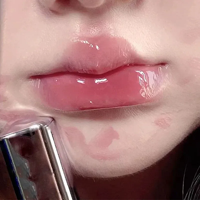 Silver Tube Five-color Clear Water Gloss Lip Gloss Moisturizing Mirror Crystal Jelly Lip Glaze Watery Texture Lip Tint Makeup — image 3