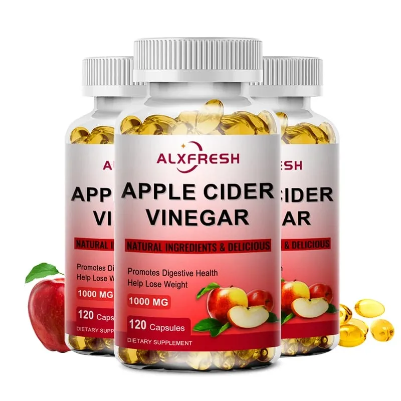 Alxfresh Κάψουλες Μηλόξυδου με Βιταμίνες Ψευδάργυρου | 1000 mg | Υγιές συμπλήρωμα μη ΓΤΟ — image 1