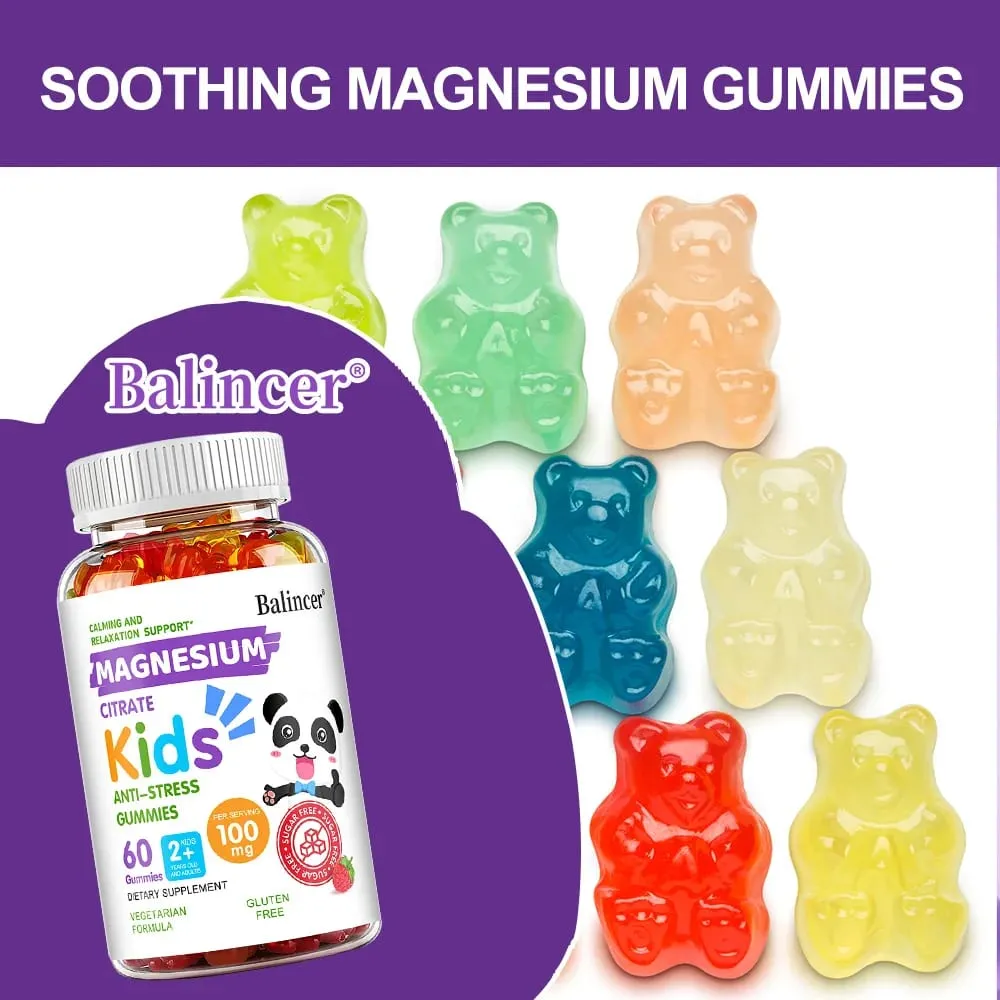 Magnesium Citrate Gummies - Calming Anti-stress Promote Healthy Sleep Improve Memory Concentration Nutritional Supplement — image 4