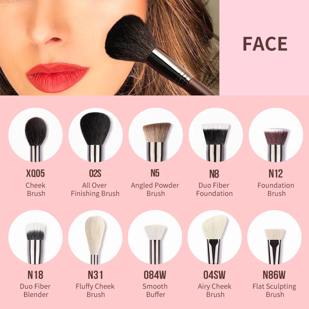 OVW Makeup Brushes Set Beauty Puff Sponge Egg Powder Kabuki Blush Concealer Eye Shadow Makeup Brush Kit — image 2