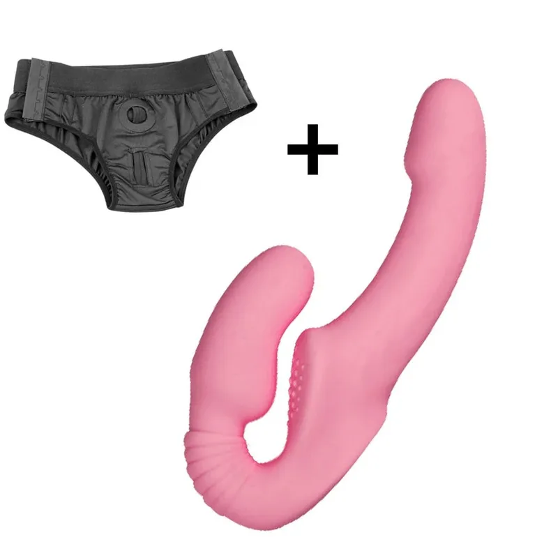 10 Speeds Strapless Strapon Dildo Vibrator Female Double Vibrating G Spot Adult Sex Toys For Women Couple Anal Prostate Massager — image 11