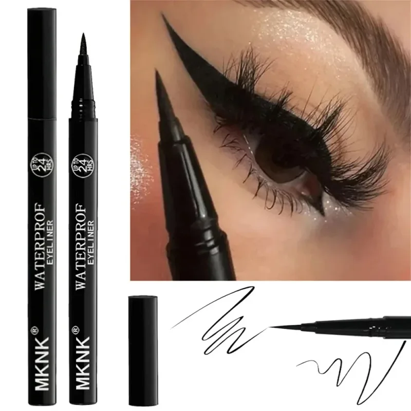 1Pc Black Fine Long Lasting Liquid Eyeliner Water Pen Waterproof Quick-drying No Fading Eye Liner Beginner Friendly Eye Makeup