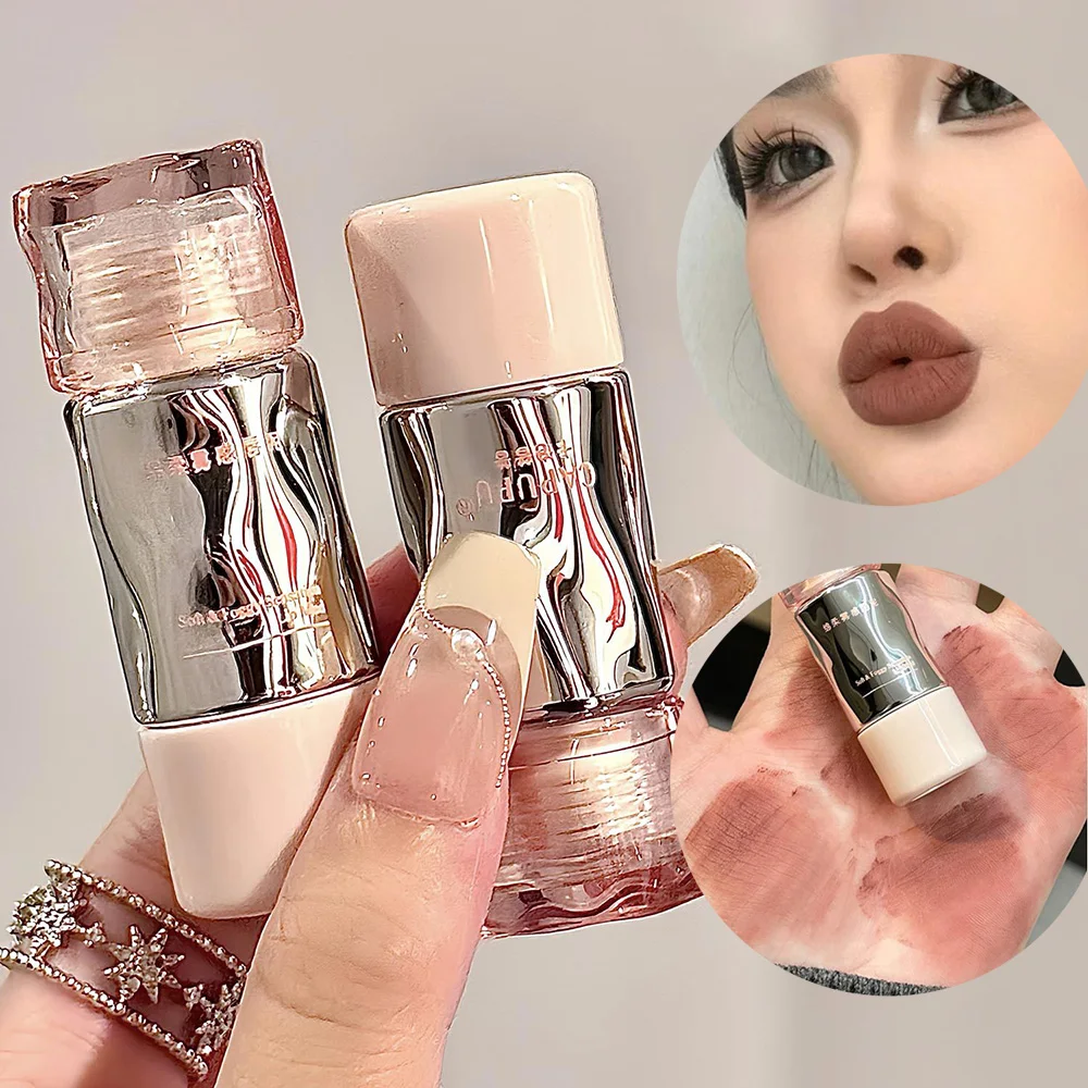 8 Colors Matte Pigment Mousse Lip Gloss Waterproof Sexy Red Lipgloss Brown Matte Lipstick Mud Lasting Easy To Color Women Makeup