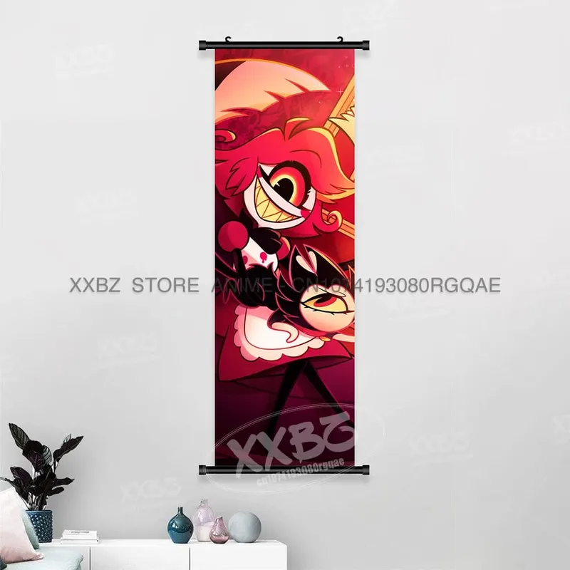 Simple Black Comedy Hazbin Hotel Home Decoration Hanging Painting Cartoon Wall Artwork Scrolls Picture Room Canvas Print Posters — image 33