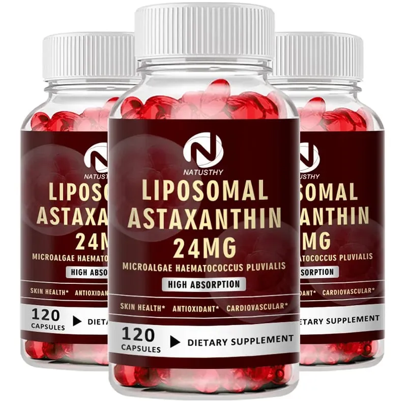 Haematococcus Pluvialis Astaxanthin Capsule - Liposomal Astaxanthin 24mg - Natural Antioxidant Skin & Eye Health & Immune Health