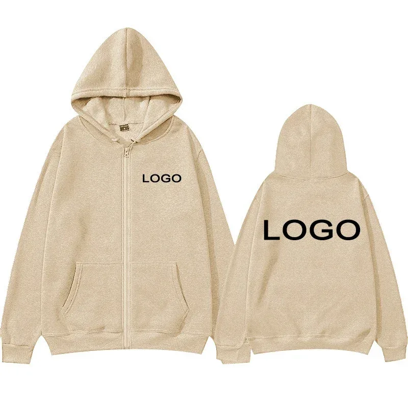 Skræddersyet trykt lynlås hættetrøjer Mænd Mode Langærmet Lynlås Sweatshirts Kvinder Casual Personlighed Hættetrøje Sudadera — image 9
