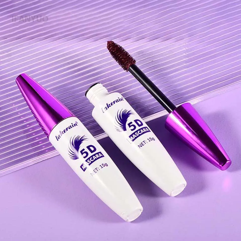 Red Wine Brown Eyelashes Mascara 5D Three-dimensional Eyelashes Curling Extension Non-smudge Waterproof Fast Dry Lsting Makeup — image 3