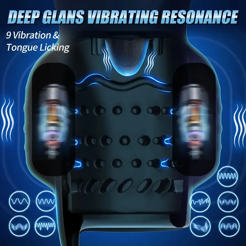 Male Glan Massager Penis Stimulator Penis Vibrator Delay Stamina Trainer Vibrator Oral Climax Masturbator Sex Toys for Men — image 5