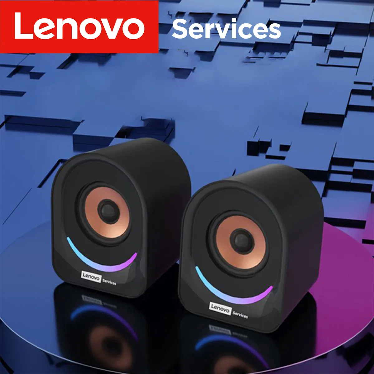 Lenovo 데스크탑 스피커 휴대용 소형 스피커 컴퓨터 스피커 데스크탑 노트북 홈 유선 미니 스피커 소형 데스크탑 멀티미디어 노트북 스피커 — image 2