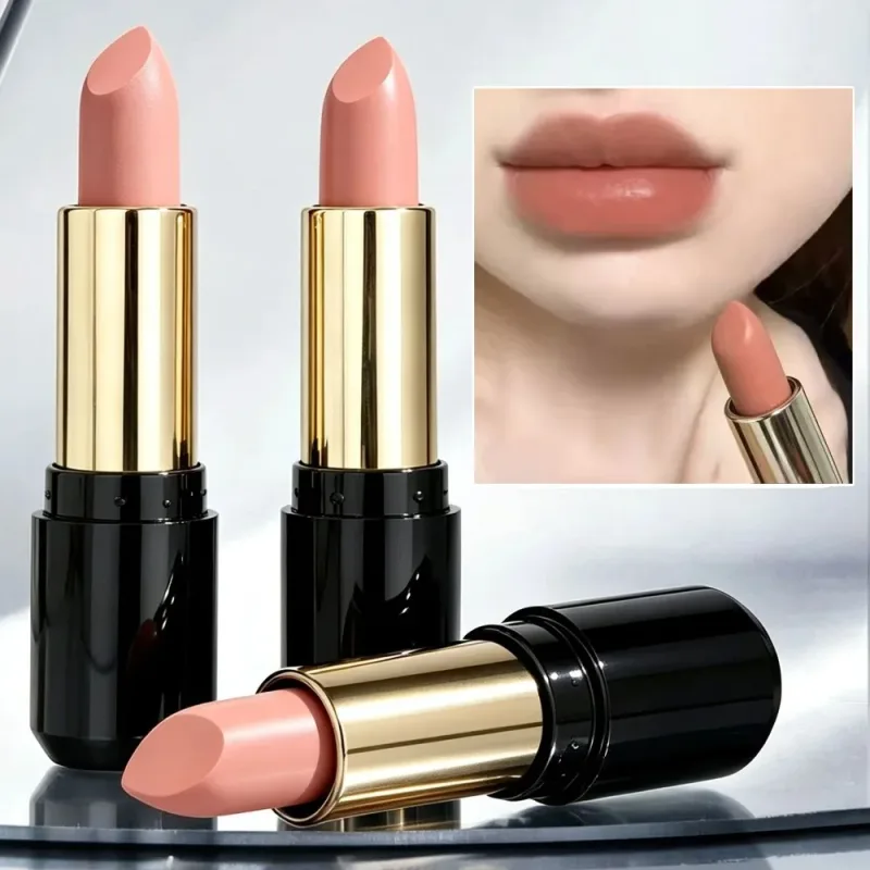 Milk Tea Cinnamon Nude Lip Stick Matte Moisturizing Lasting High Pigment Lip Balm Smooth Velvet Lip Color Daily Natural Makeup