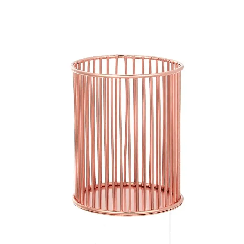 Cosmetics Makeup Brushes Storage Box Cylindrical Case Storage Lipstick Brush Pen Holder Organizer Wrought Iron Pen Storage — image 9