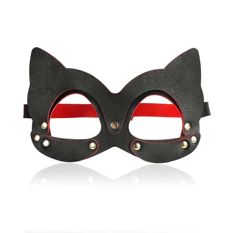 Slave Rollespilssæt Læderhåndjern Ankelmanchetter Ball Gag Mask Piskekrave Snor Sexlegetøj til kvinder Par BDSM Bondage Kit — image 13