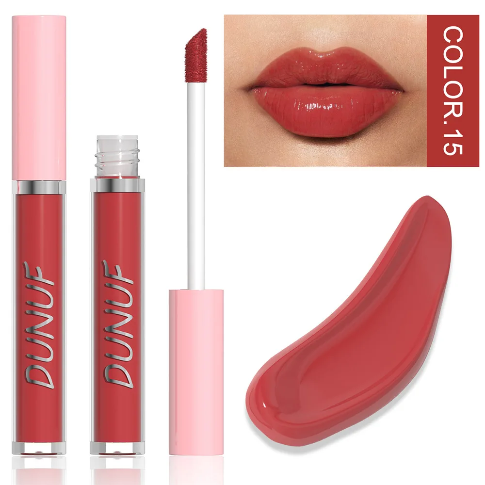 Water Light Lip Glaze Mirror Glass Nude Pink Brown 16 Colors Highly Pigmented Lip Gloss Hydrating Sexy Red Lipstick Makeup — image 21
