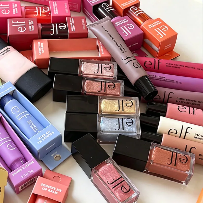 New Elf 8-color Lip Gloss & Multicolored Powder Blush Fine Texture Lightweight Moisturizing Nourishing Lip Balm Care Cosmetics — image 3