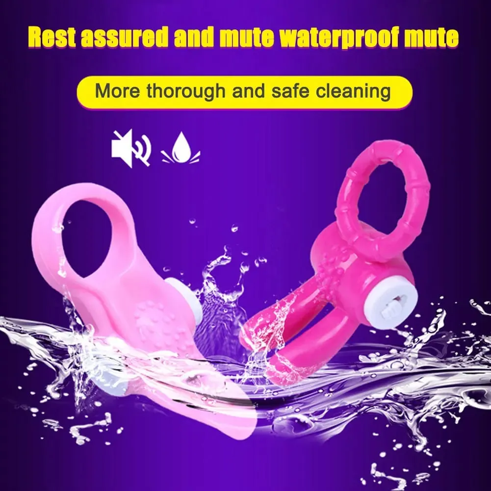 Vibrating Penis Ring Clitoral Stimulator Orgasm Lock Cock Rings Vibrator for Man Delay Ejaculation Erotic Sex Toys For Couple — image 5