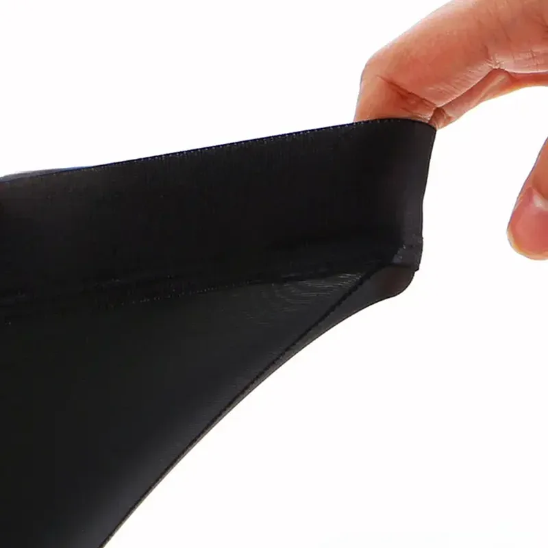 Ensemble 3 pièces de pantalons à jambes plates pour hommes, en soie glacée respirante noire Pure, pantalons à jambes carrées confortables, décontractés et sportifs pour hommes