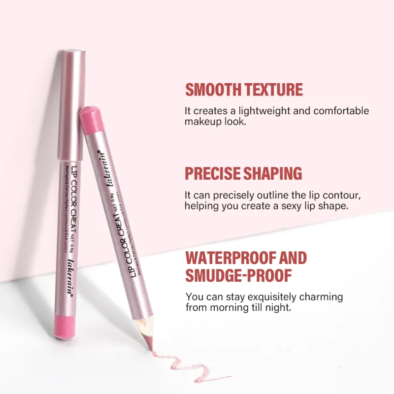 Slim Lip Liner Pen Nude Matte High Color Define Sexy Lips Precision Waterproof Long-lasting Girlfriend Gifts Lip Liner Pen