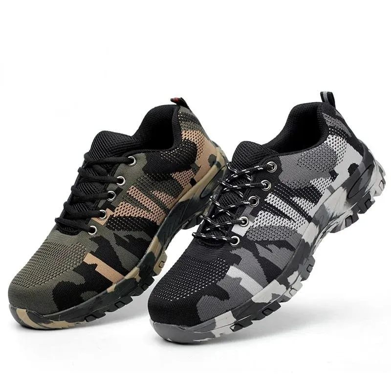 Fashion Plus Size Men's Outdoor Mesh Sneakers Military Work Casual Shoes Men Camouflage Army Breathable Walking Shoes Trainers — image 1